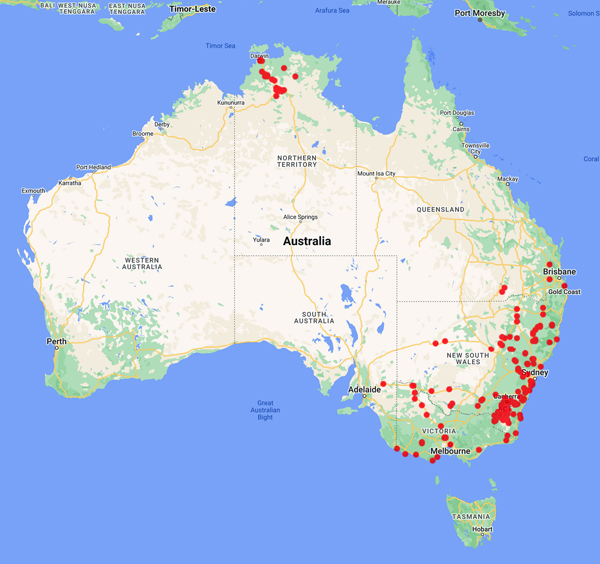 collecting locality map for 'Hartley, W.'