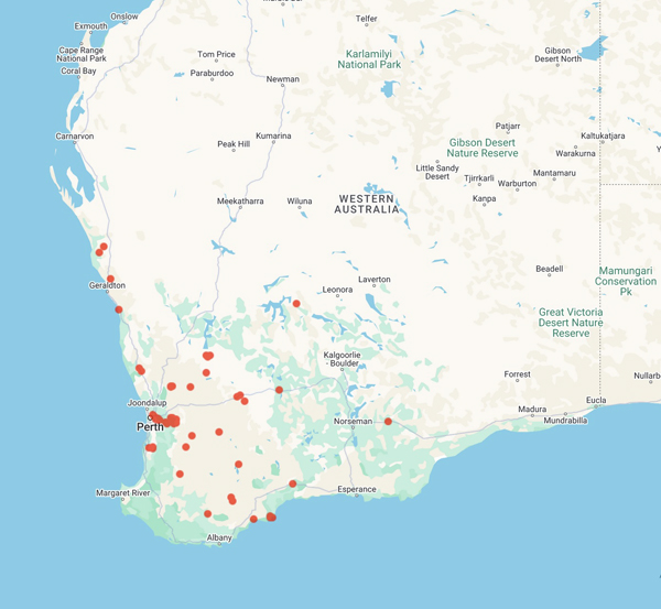 collecting locality map for 'Hoffman, N.'