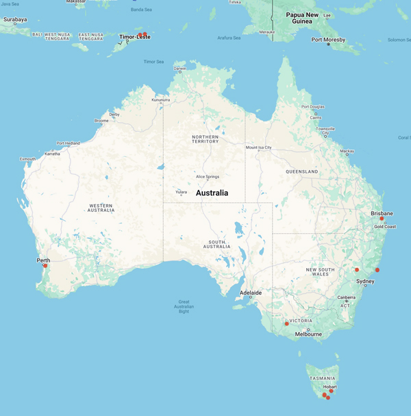 collecting locality map for 'van Steenis, C.'